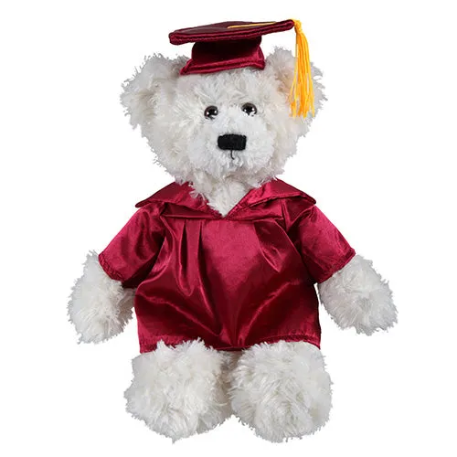 12" Graduation Brandon Teddy Bear Plush 2024 Cream White