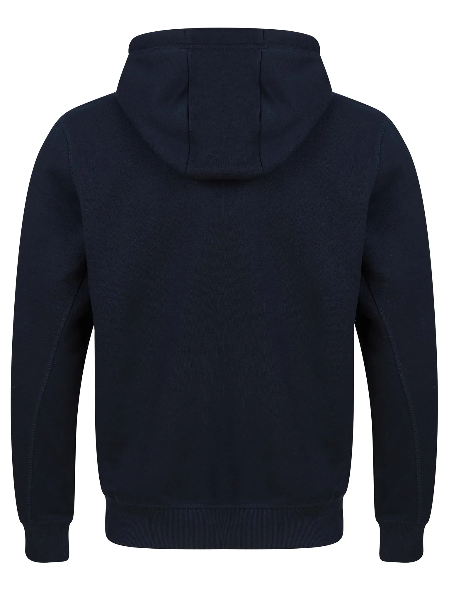 Abatt Motif Brushback Fleece Pullover Hoodie in Sky Captain Navy - Tokyo Laundry