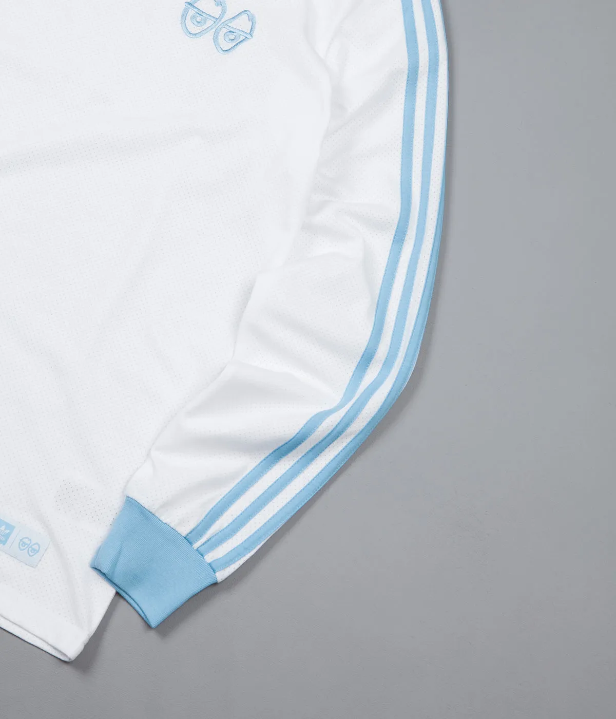 Adidas x Krooked Long Sleeve T-Shirt - White / Clear Blue