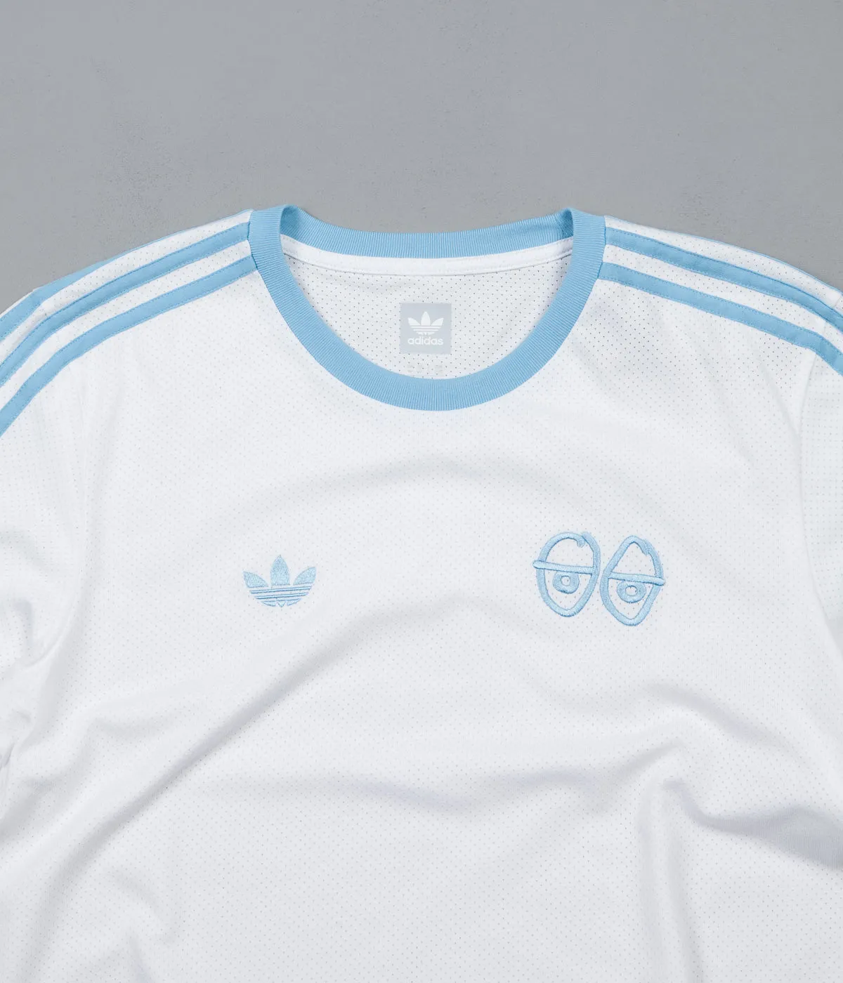 Adidas x Krooked Long Sleeve T-Shirt - White / Clear Blue