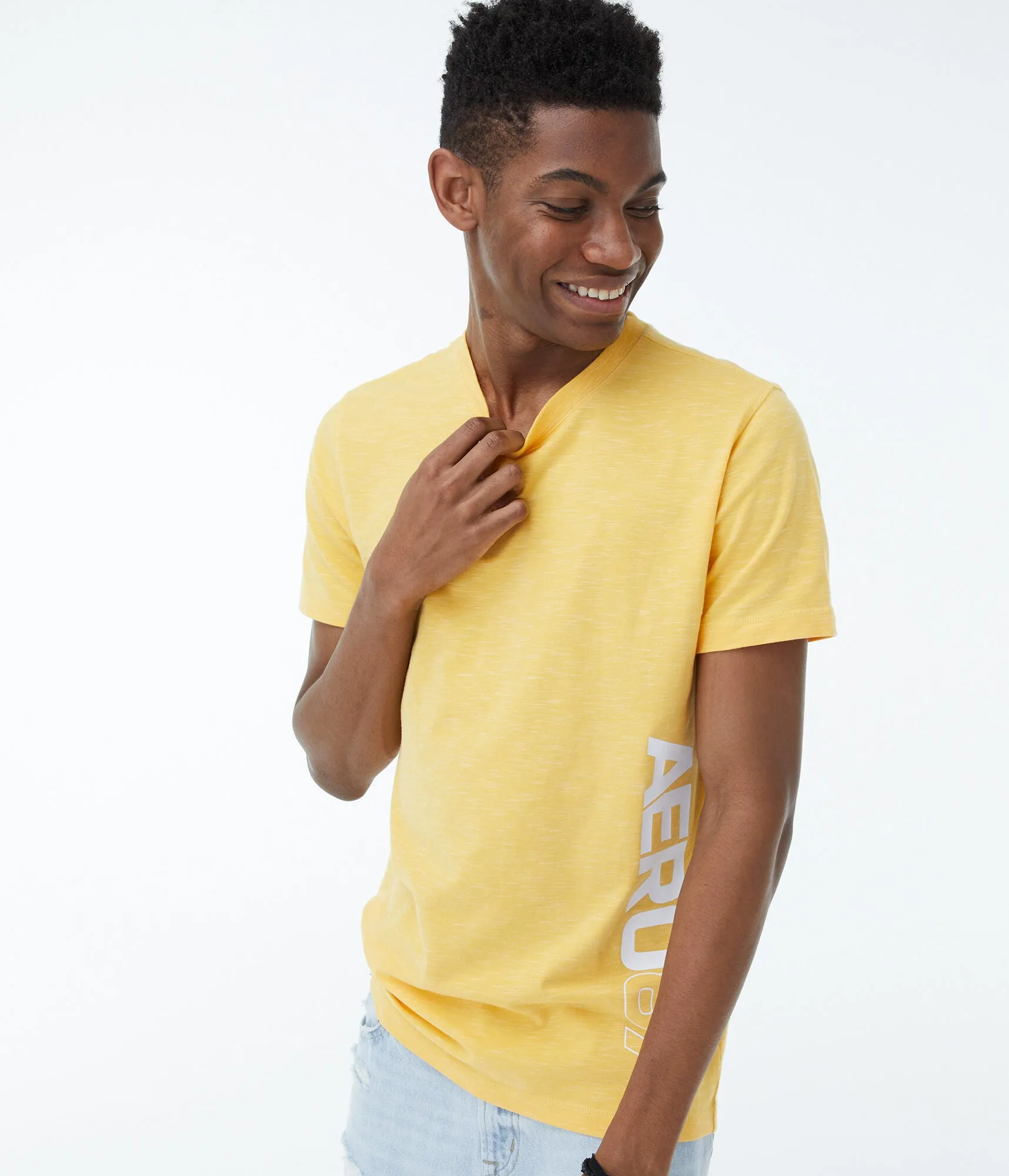 Aeropostale Vertical Aero87 Stretch Graphic Tee