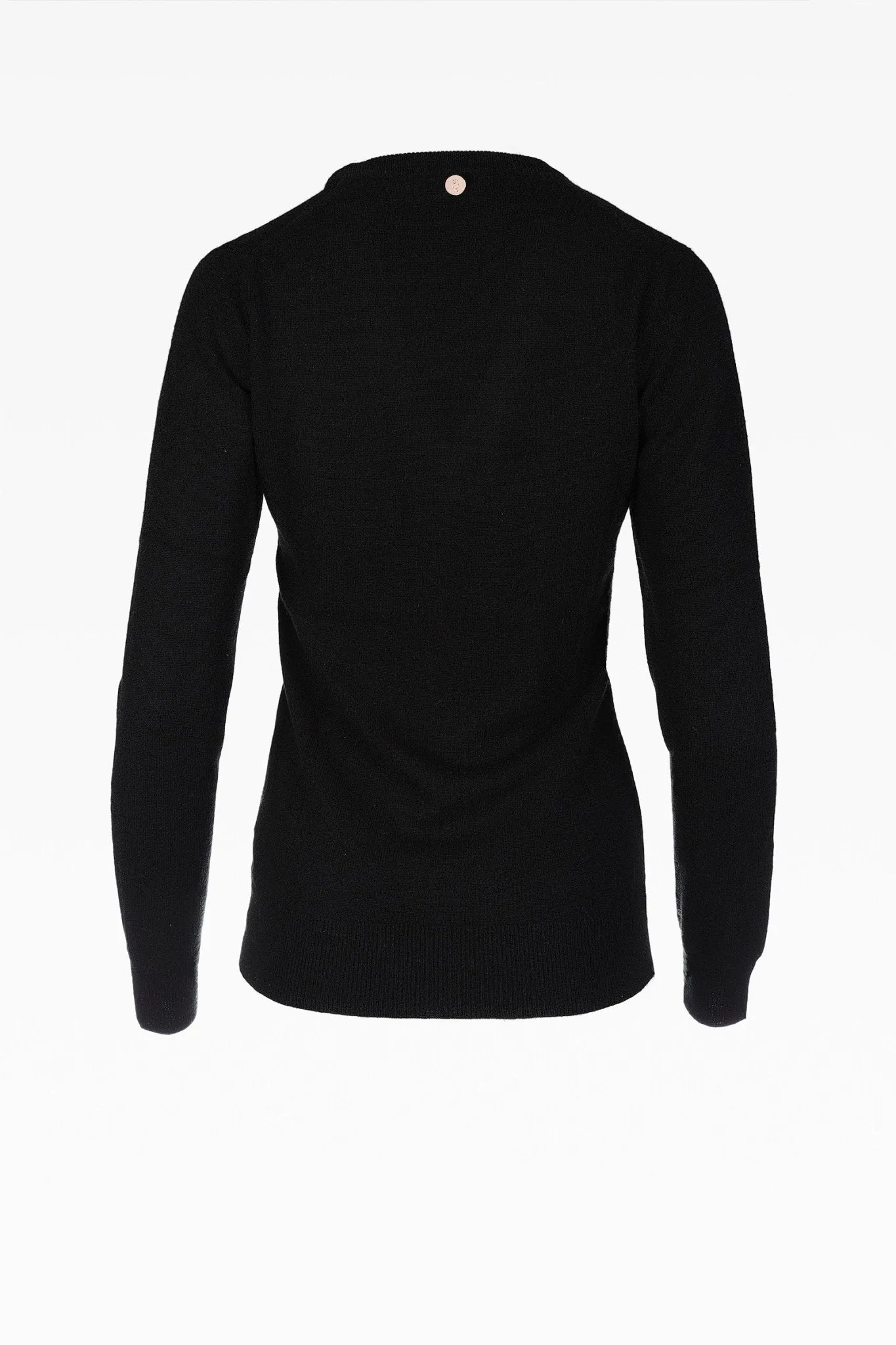 Alice Ladies Cashmere V-Neck Jumper in Black