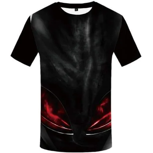 Alien T-shirt Men Metal Tshirt Printed Flame T-shirts Graphic Black Tshirt Anime Punk Tshirts Cool Short Sleeve Hip hop Unisex