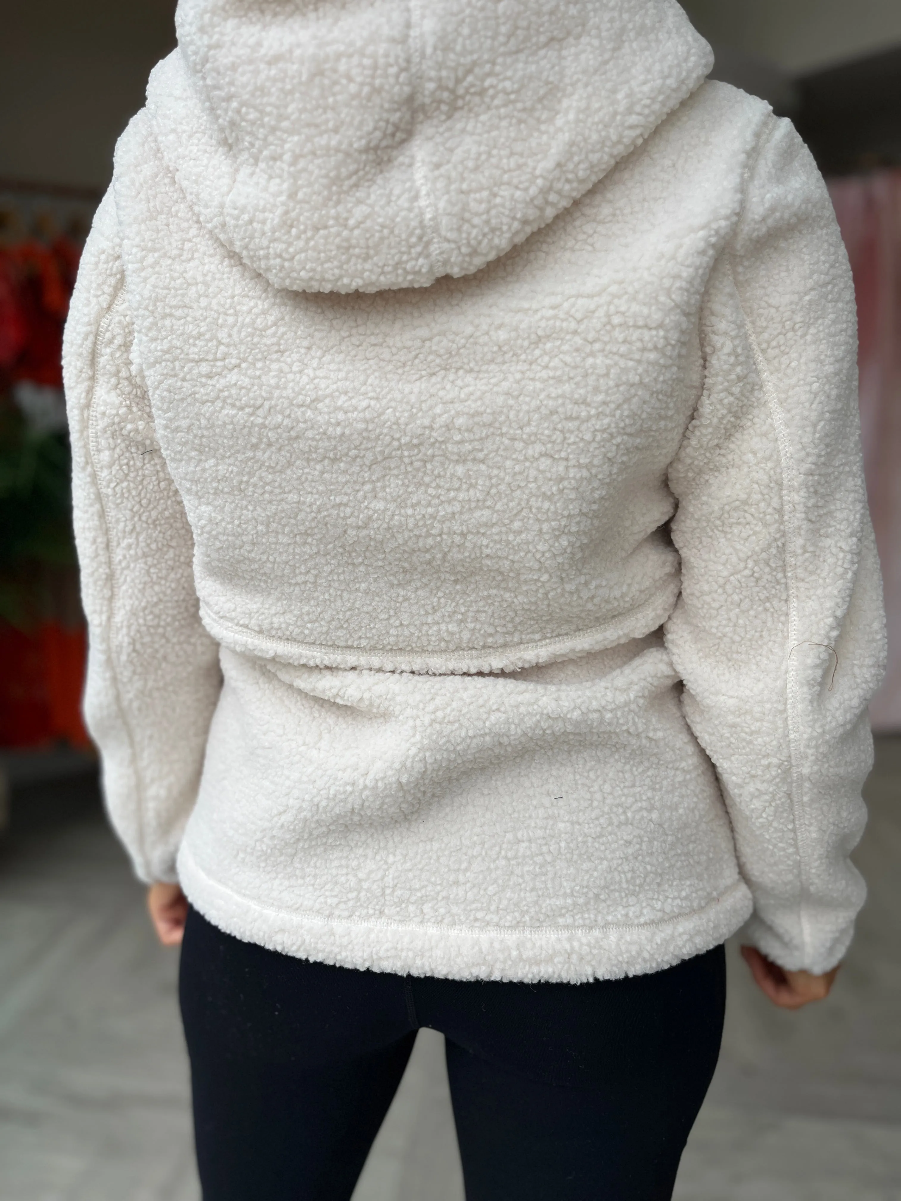 Alma Teddy Hoodie Cream