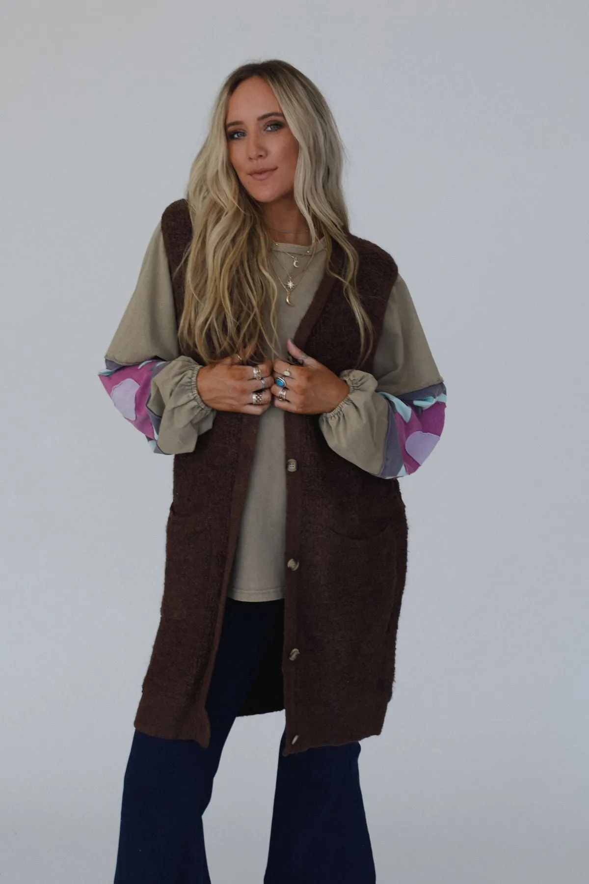 Alpine Longline Vest - Brown