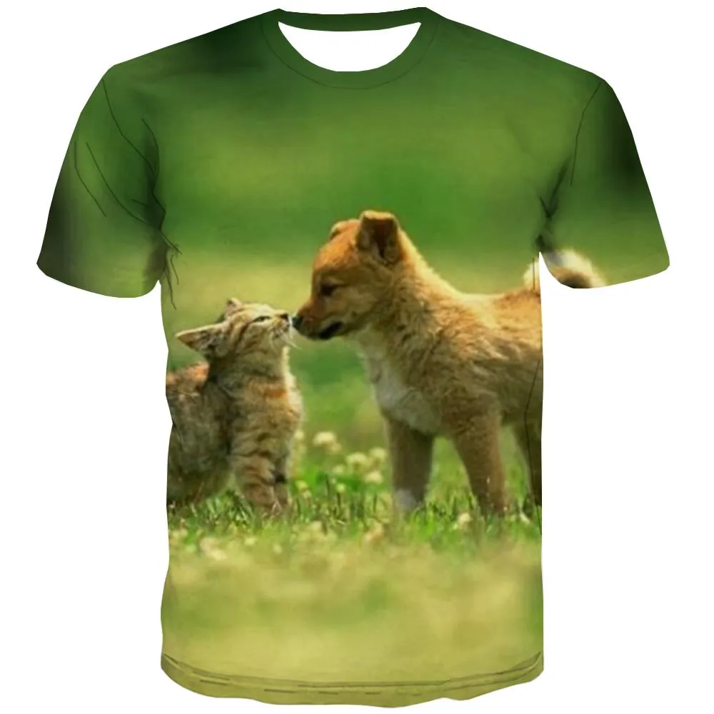 animal shirtCasual shirt 3D docile petsmen Cool art costume cat and dog