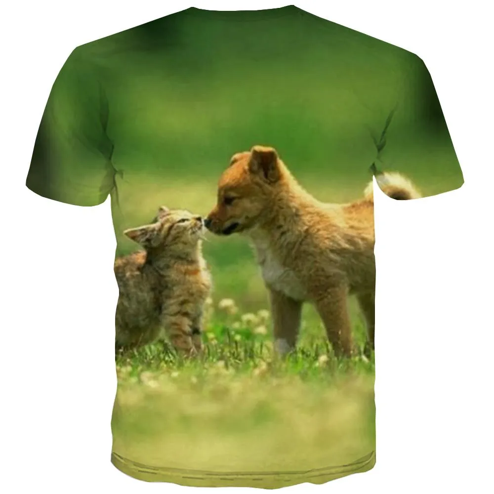 animal shirtCasual shirt 3D docile petsmen Cool art costume cat and dog