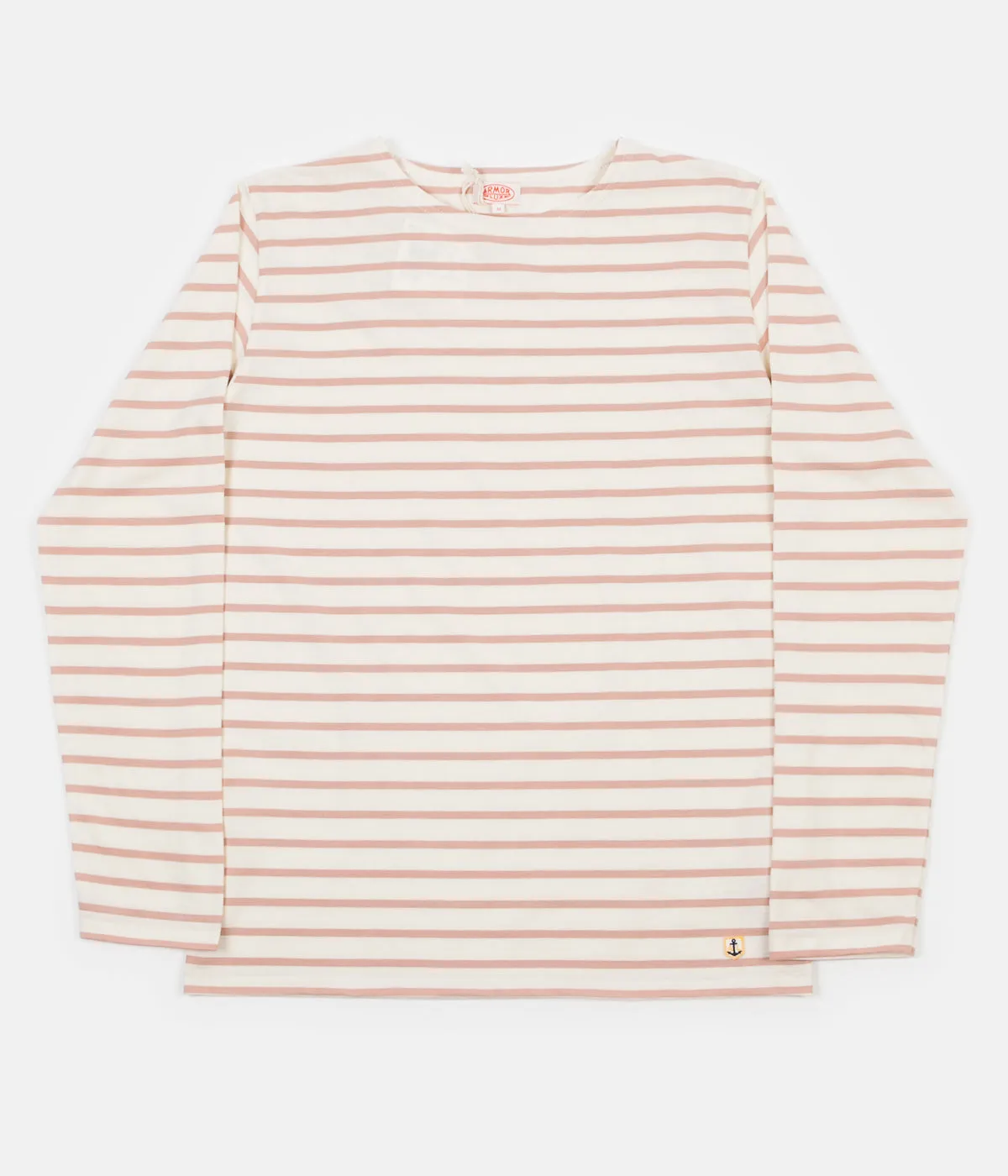 Armor Lux Breton Long Sleeve T-Shirt - Nature / Pink Atlas