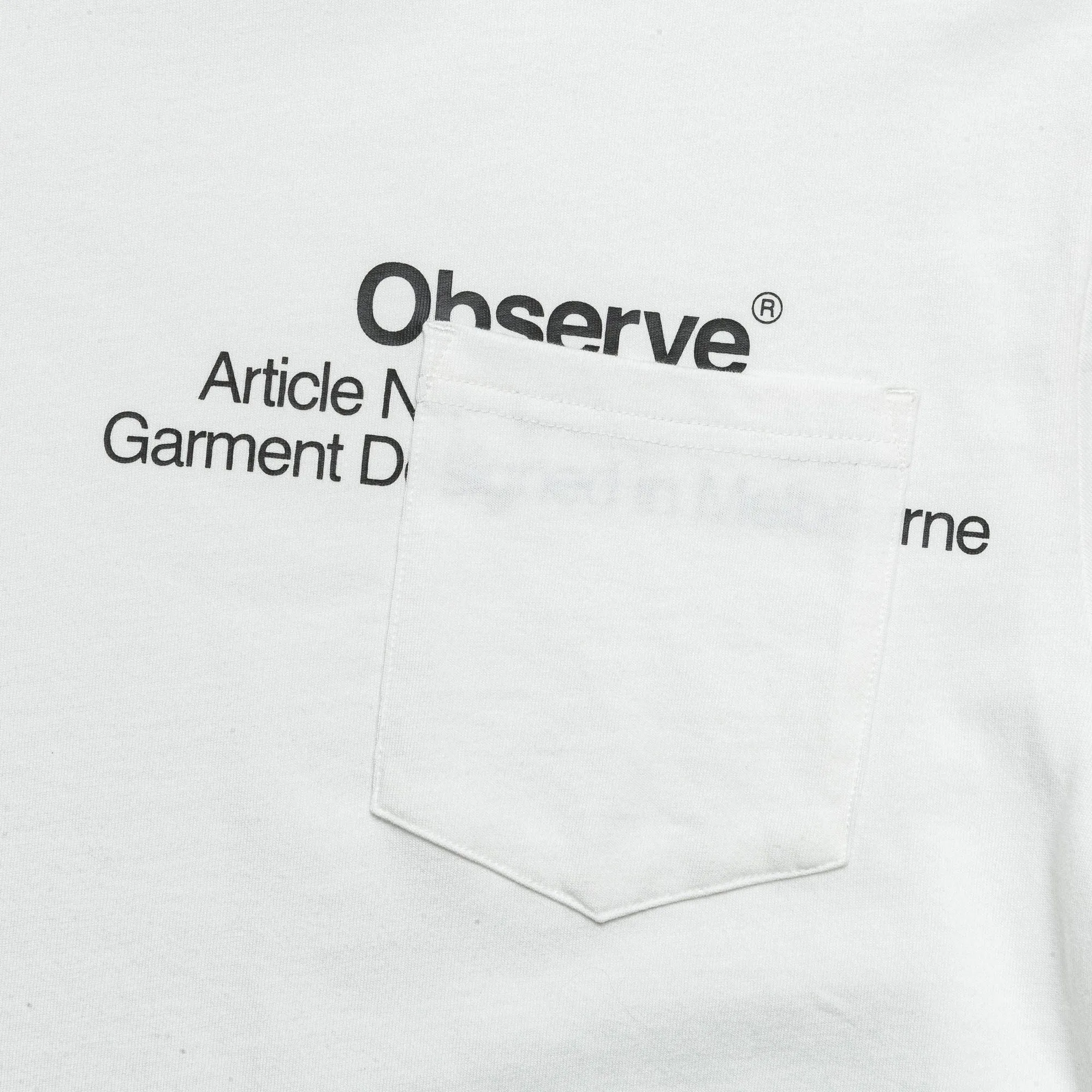 Article Stamp Pocket T-Shirt - White