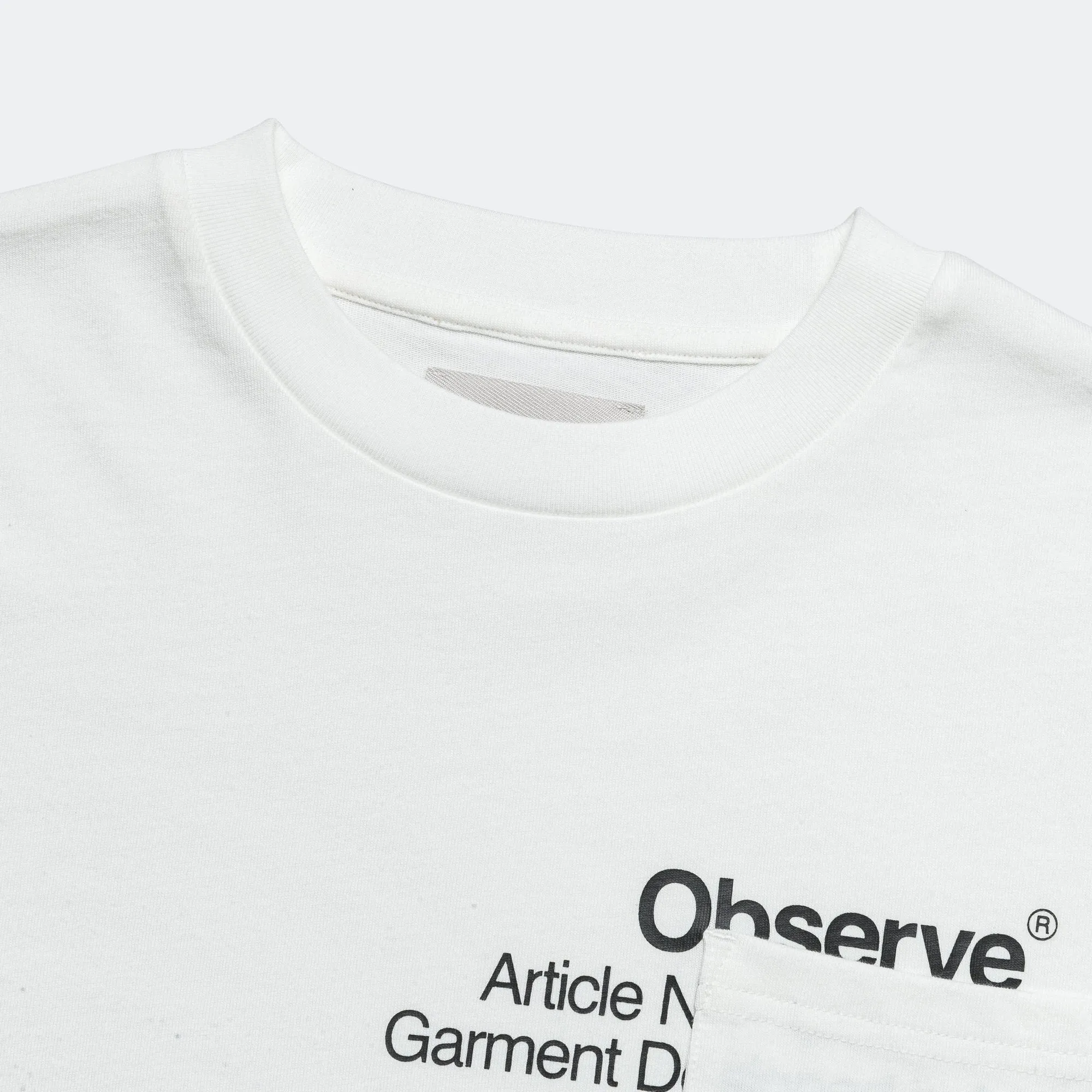 Article Stamp Pocket T-Shirt - White