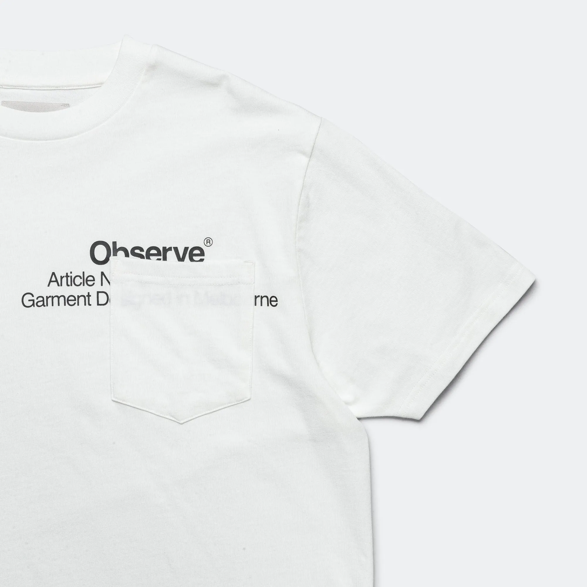 Article Stamp Pocket T-Shirt - White