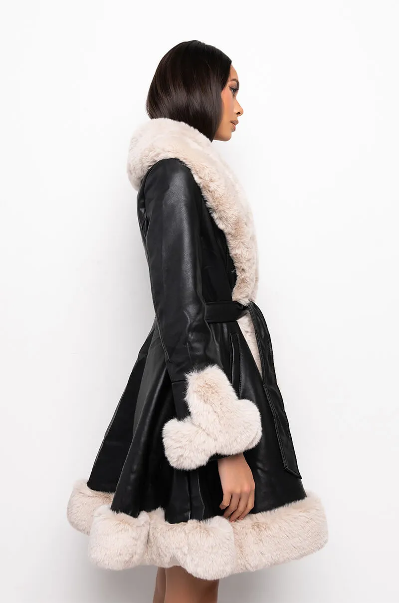 AZALEA WANG KENZY LONG PLUSH MOTO TRENCH