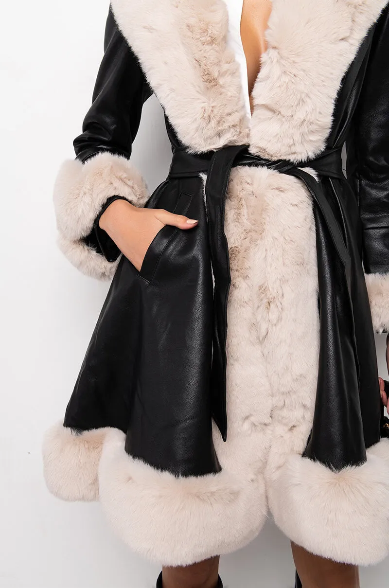 AZALEA WANG KENZY LONG PLUSH MOTO TRENCH