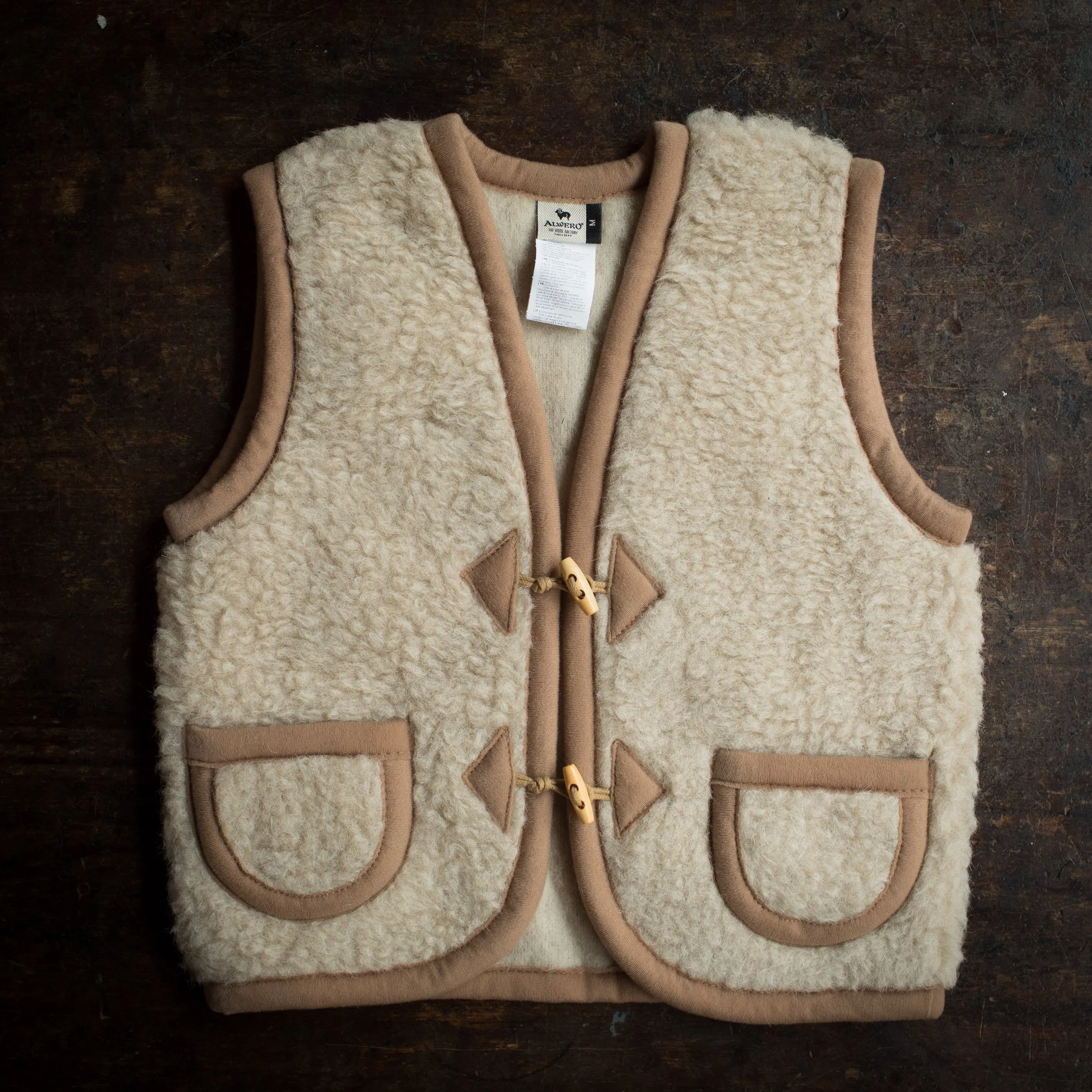 Baby & Kids Wool Teddy Fleece Vest - Oatmeal