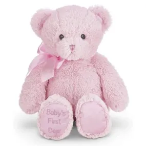 Baby's First Bear Plush Stuffed Animal 18" Pink Teddy