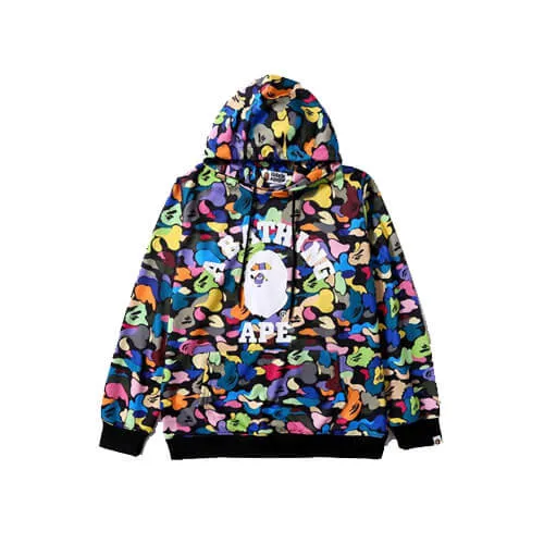 BAPE “Multi-Color Camo College” Pullover Black