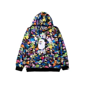 BAPE “Multi-Color Camo College” Pullover Black