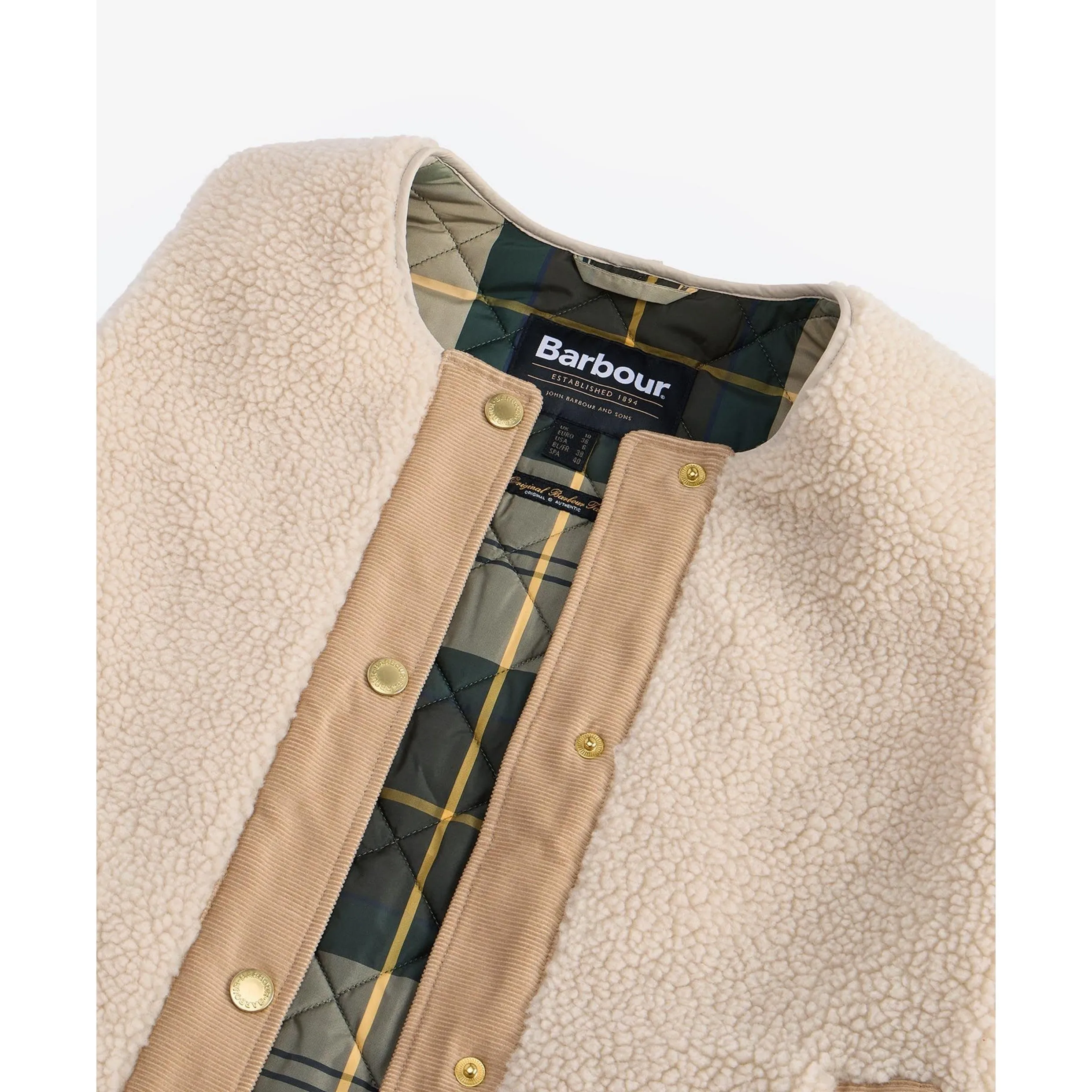 Barbour Dulsie Teddy Liner Ecru/Ancient LLI0016CR11