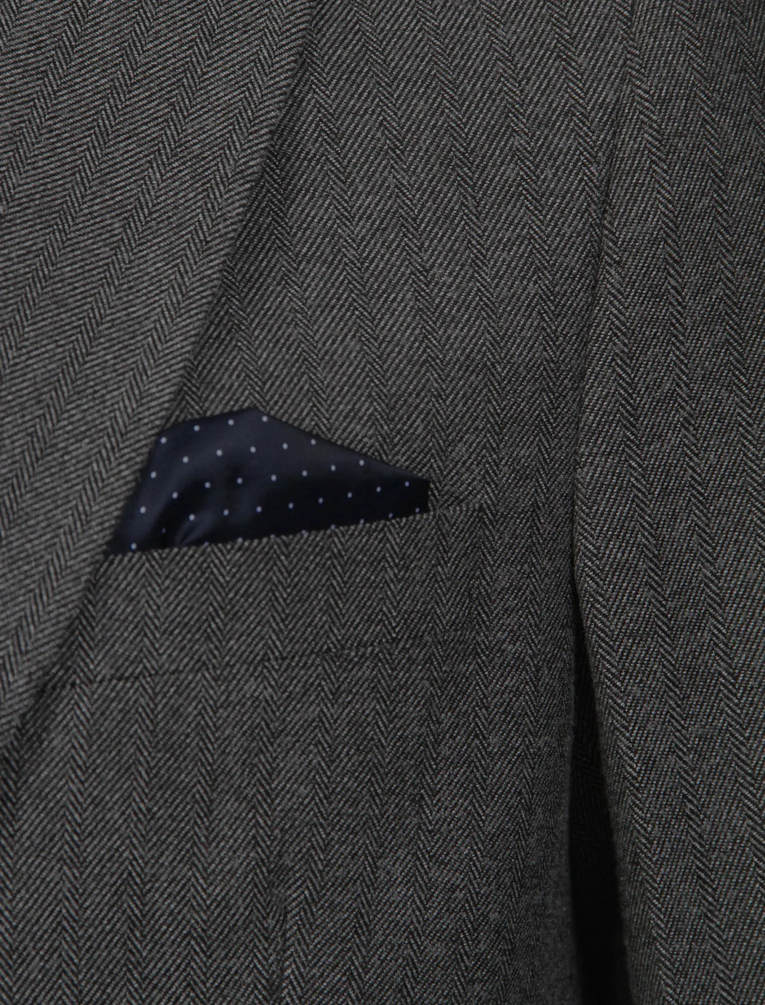 Bellucci Suit Blazer with Velvet Detail in Dark Grey Herringbone - Tokyo Laundry