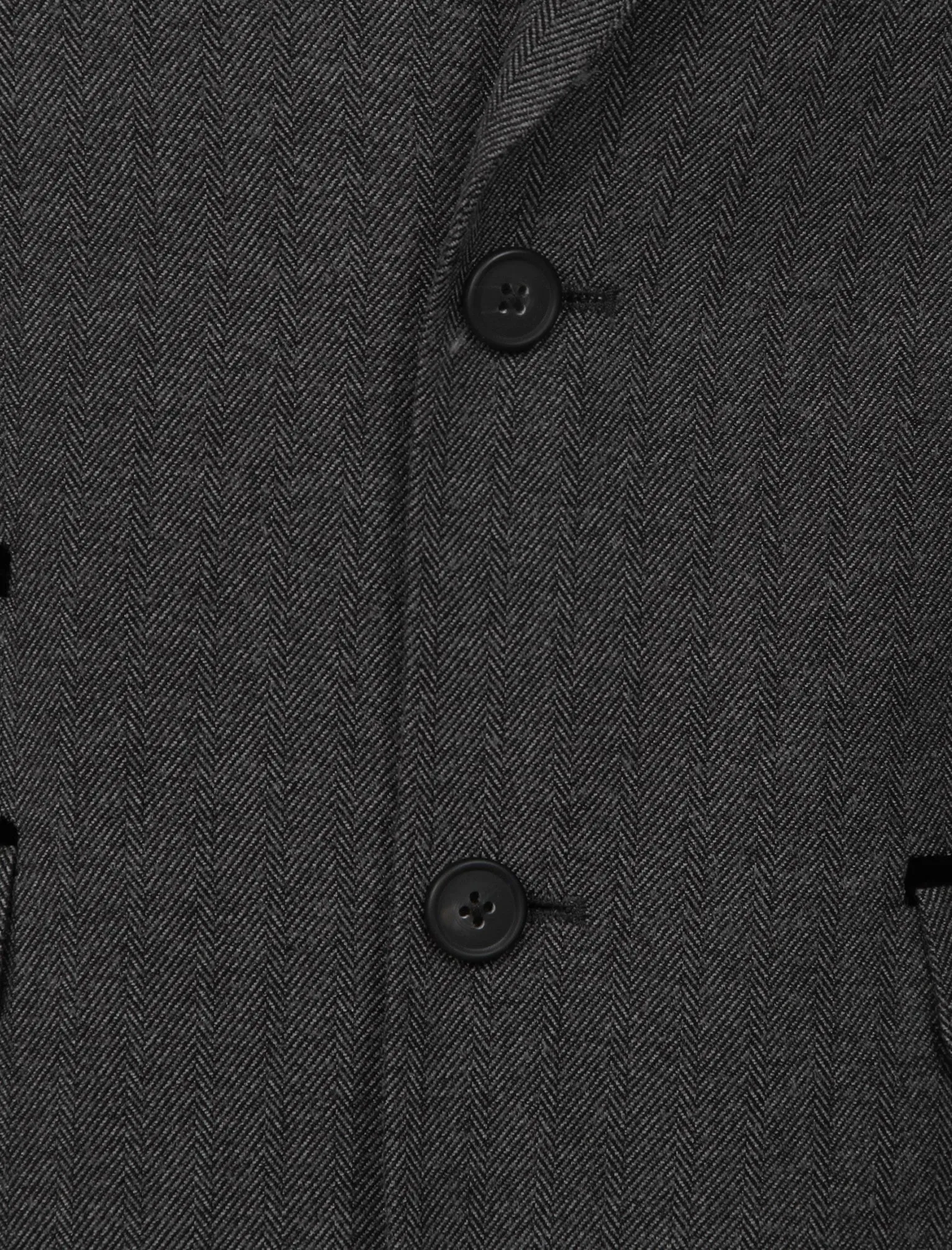 Bellucci Suit Blazer with Velvet Detail in Dark Grey Herringbone - Tokyo Laundry