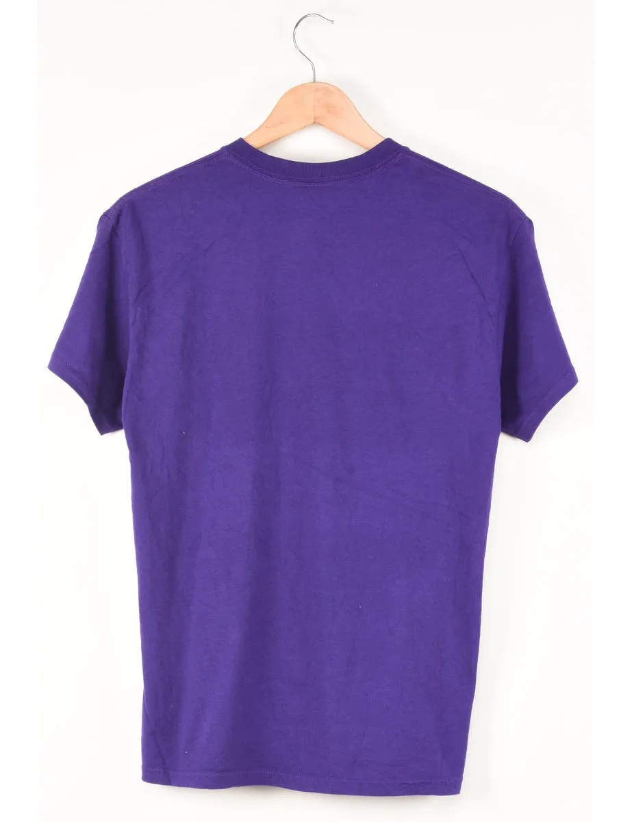 Bethel Basketball Printed Purple T-shirt - M