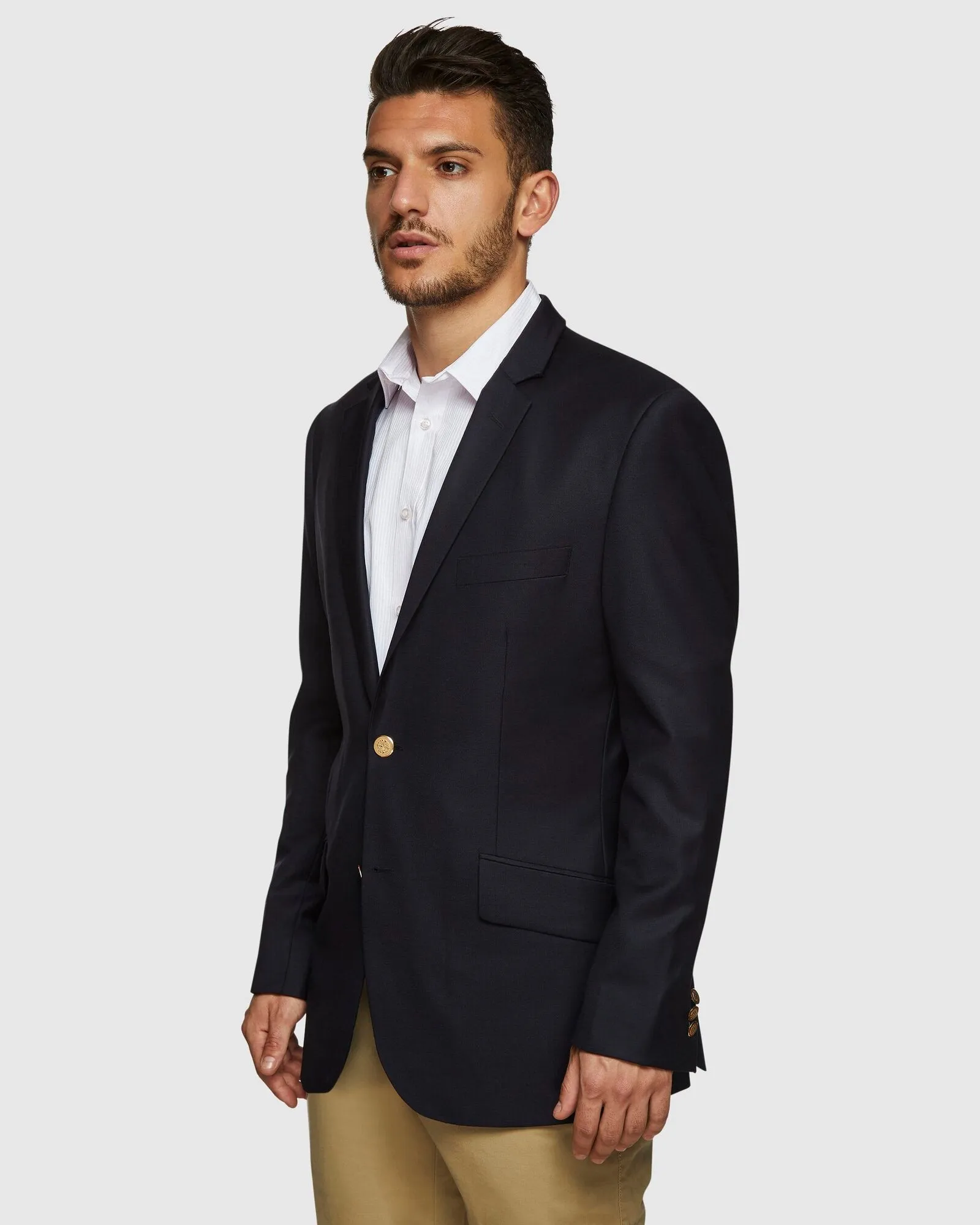 Big Mens PGH Navy Pure Wool Blazer