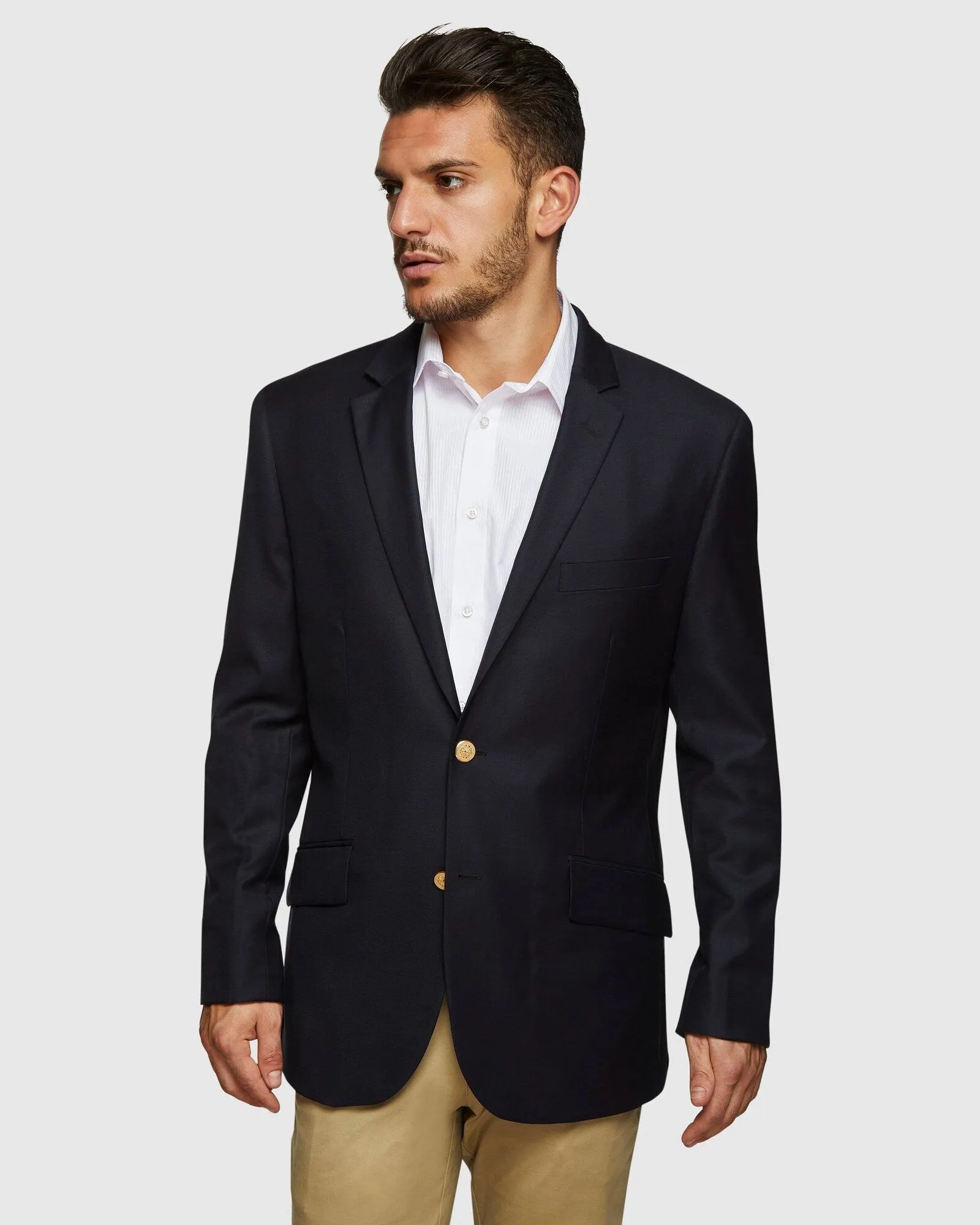 Big Mens PGH Navy Pure Wool Blazer