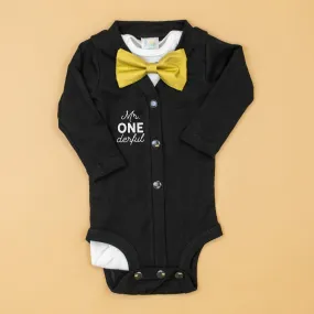 Birthday Cardigan Bundle | Tuxedo Mr. Onederful