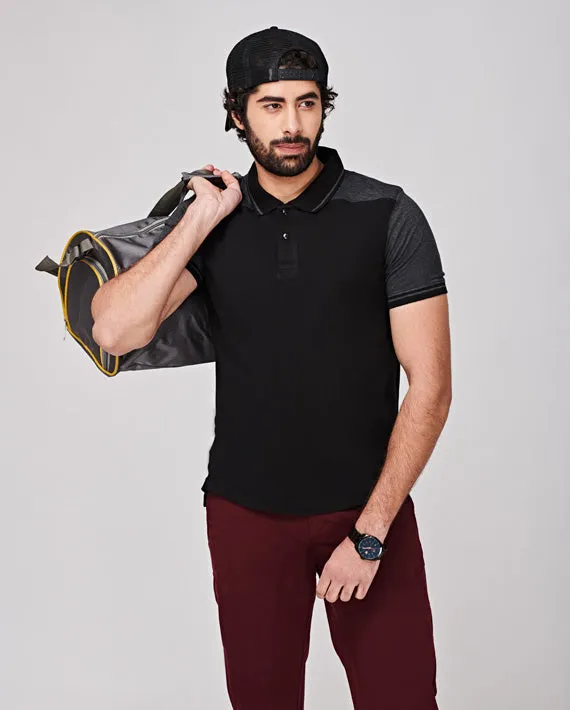 Black Casual Polo T-Shirt