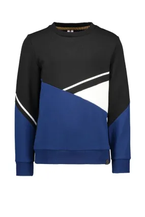 Black Jumper with Contrast Panels