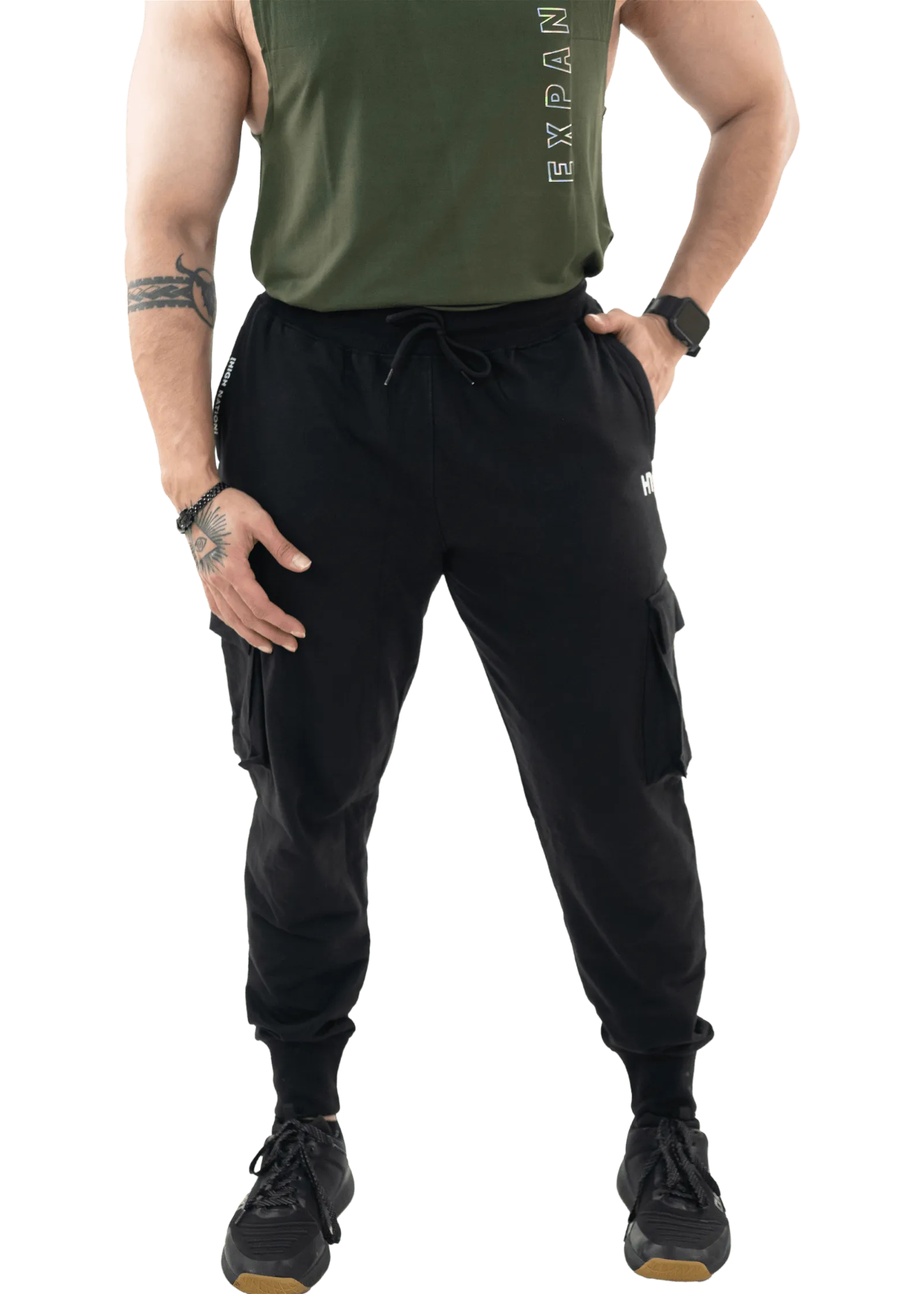 Black The Ultimate Cargo Joggers