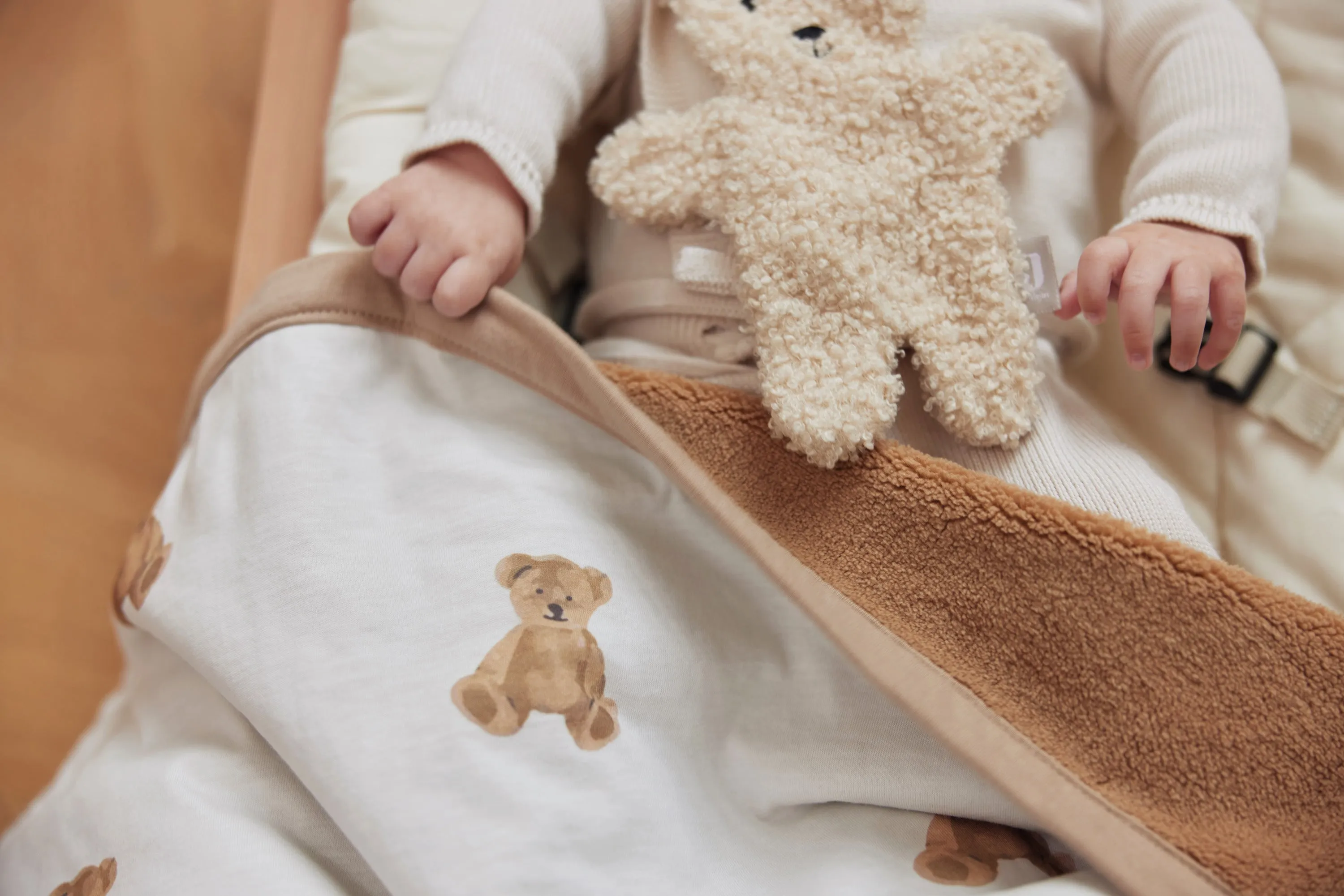 Blanket Cot Jersey 100x150cm - Teddy Bear