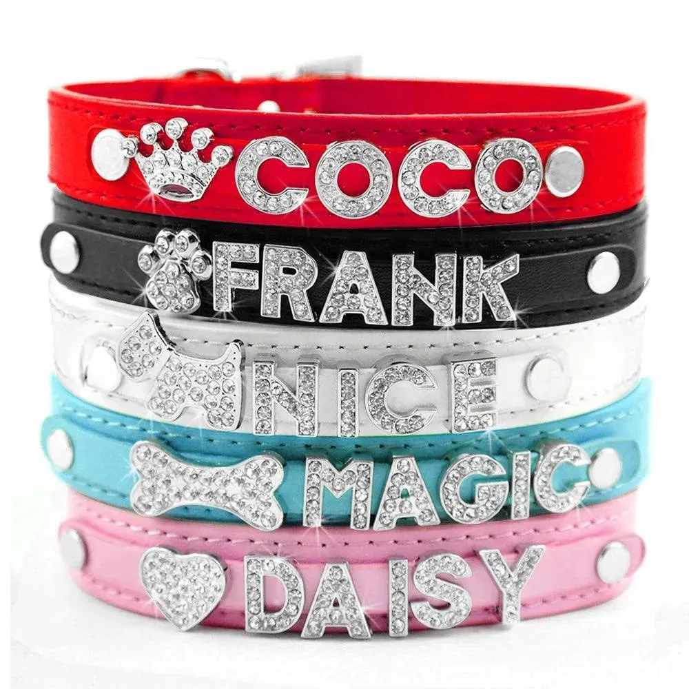 Bling Rhinestone Personalized Pet Collars