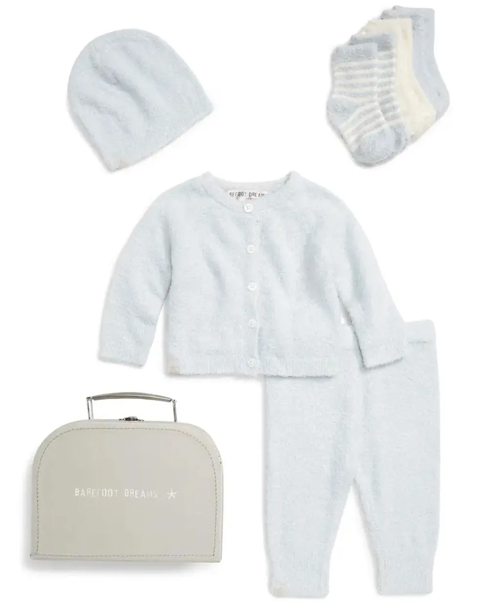 Blue Cozy Chic Lite Girls Heirloom Newborn Set