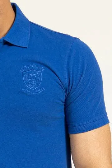 Blue Embroidered Polo | Cougar