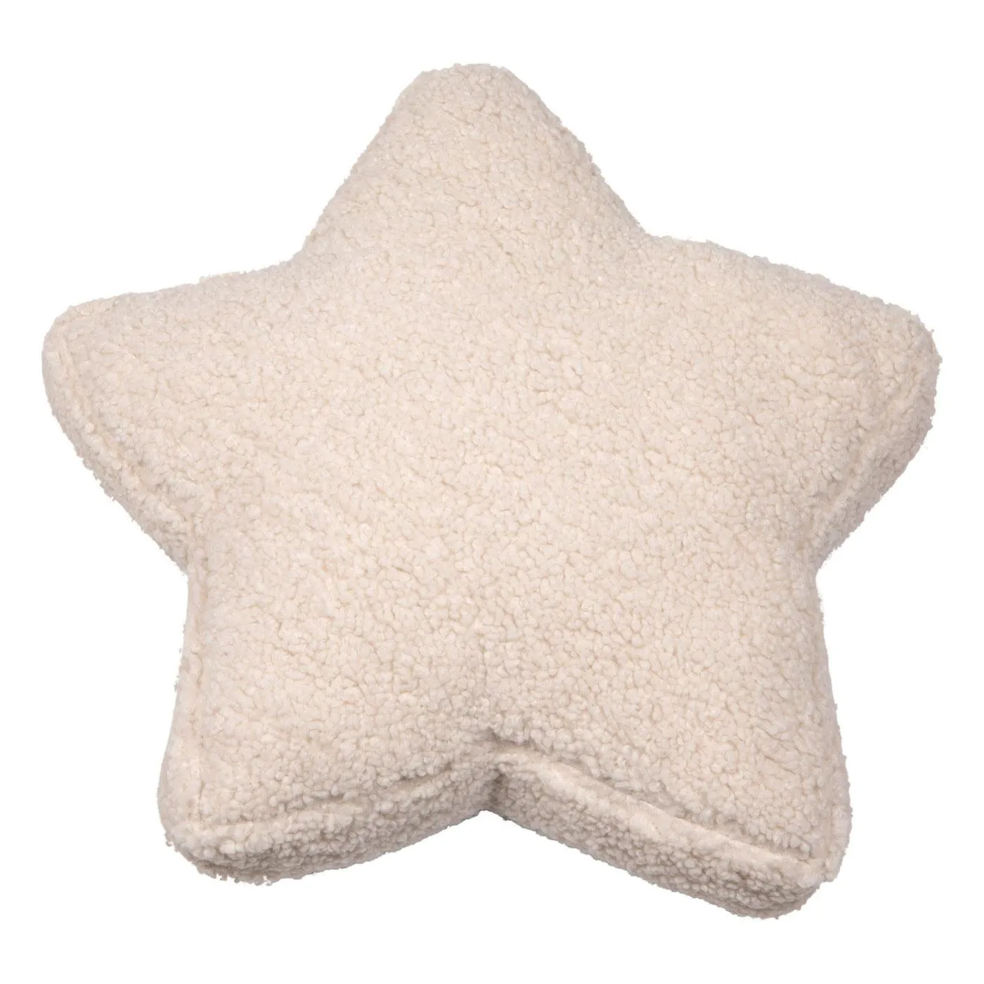 Boucle Star Cushion Cream | Teddy Star Cushion Cream