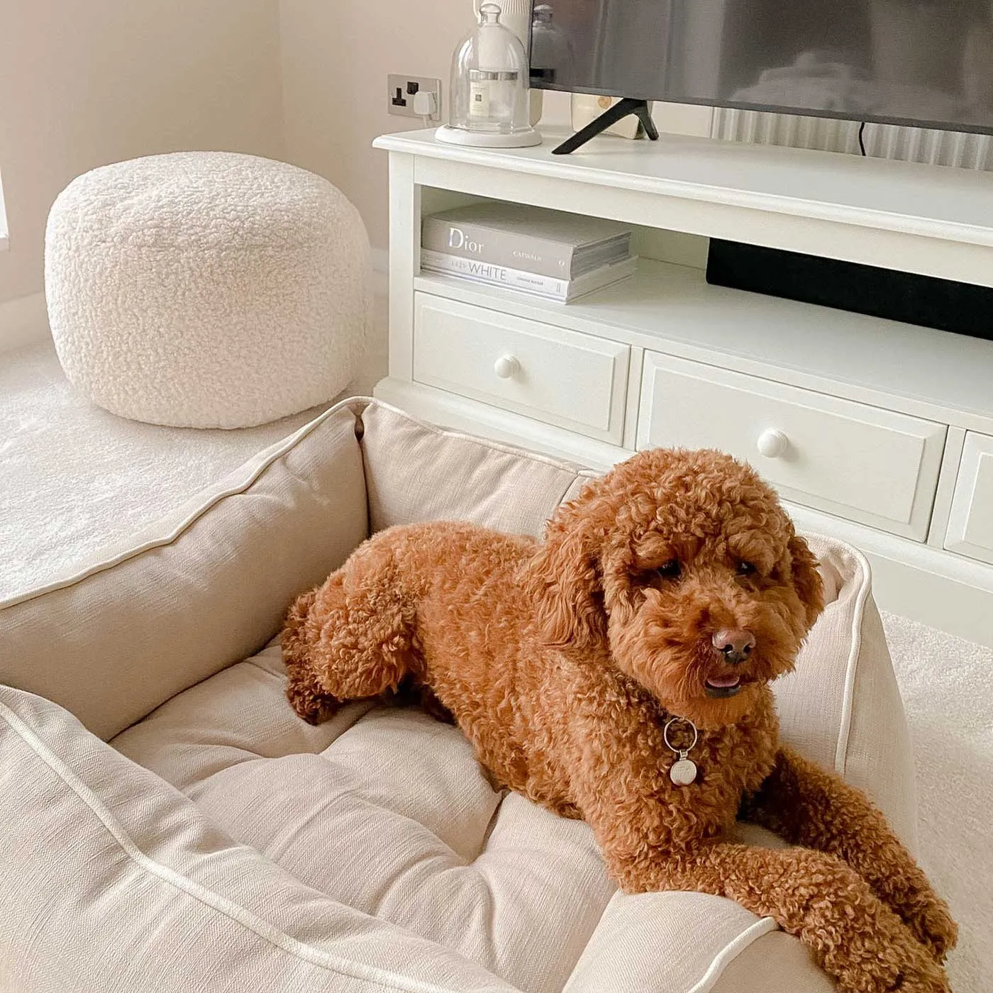 Box Bed in Savanna Oatmeal by Lords & Labradors