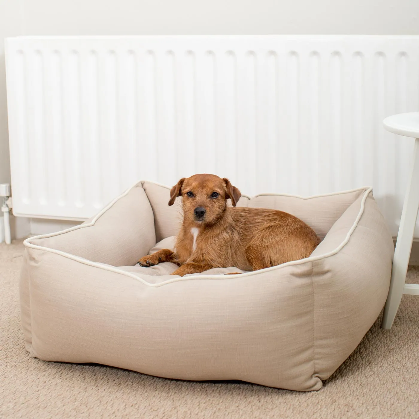 Box Bed With Removable Covers in Savanna Oatmeal by Lords & Labradors