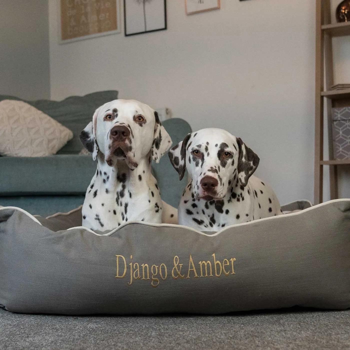 Box Bed With Removable Covers in Savanna Stone by Lords & Labradors