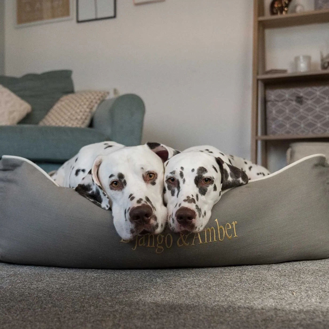 Box Bed With Removable Covers in Savanna Stone by Lords & Labradors