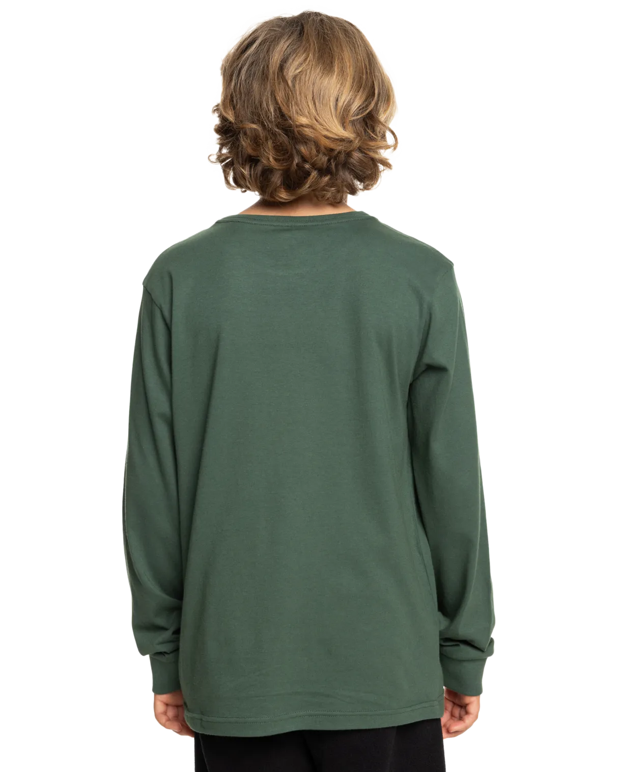 Boys Circle Logo Long Sleeve T-Shirt in Forest