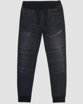 BOYS RIDER PRINTED MOTO DENIM JOGGERS