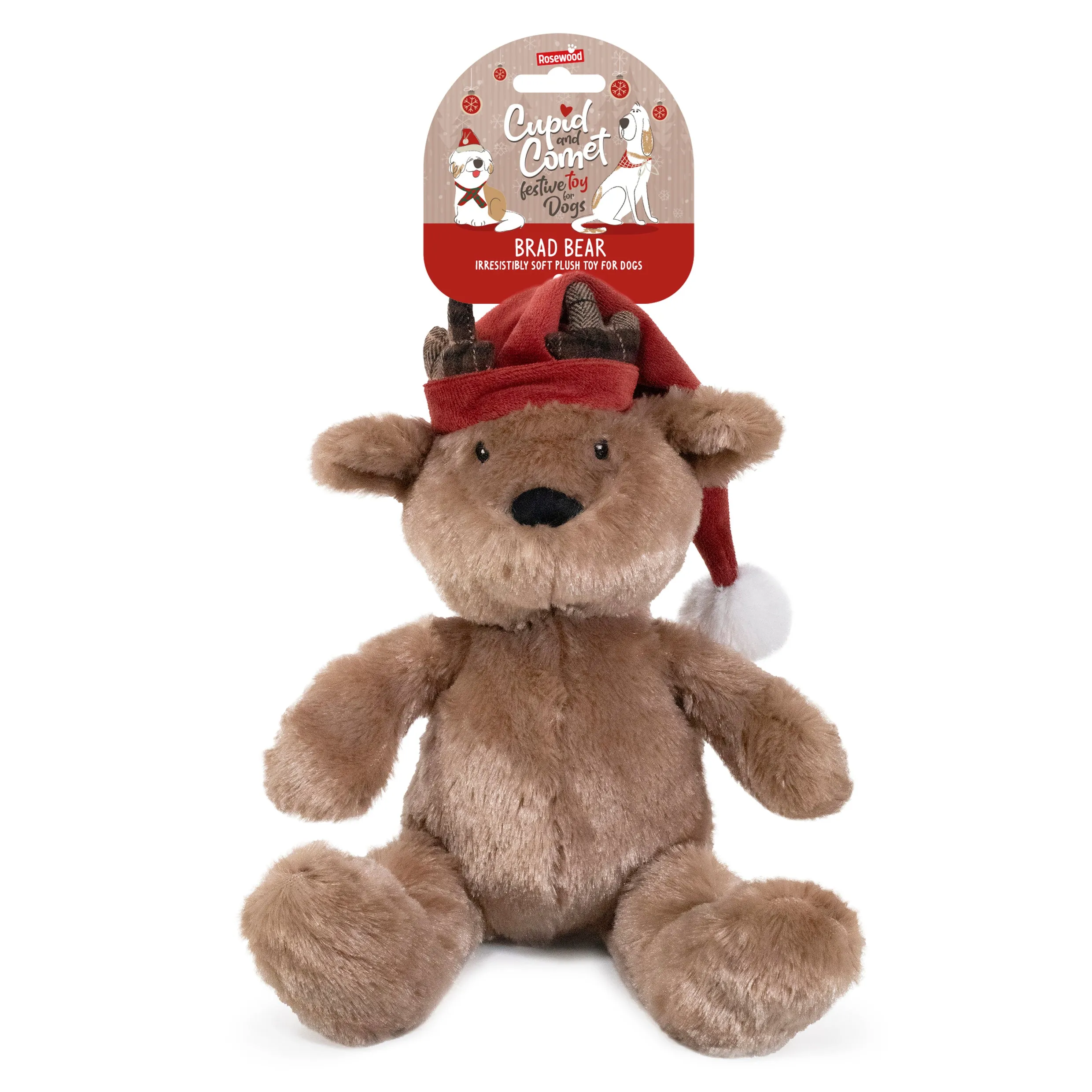 Brad Bear | Christmas Dog Teddy Toy by Cupid & Comet