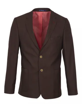 Brown Twill Design Blazer