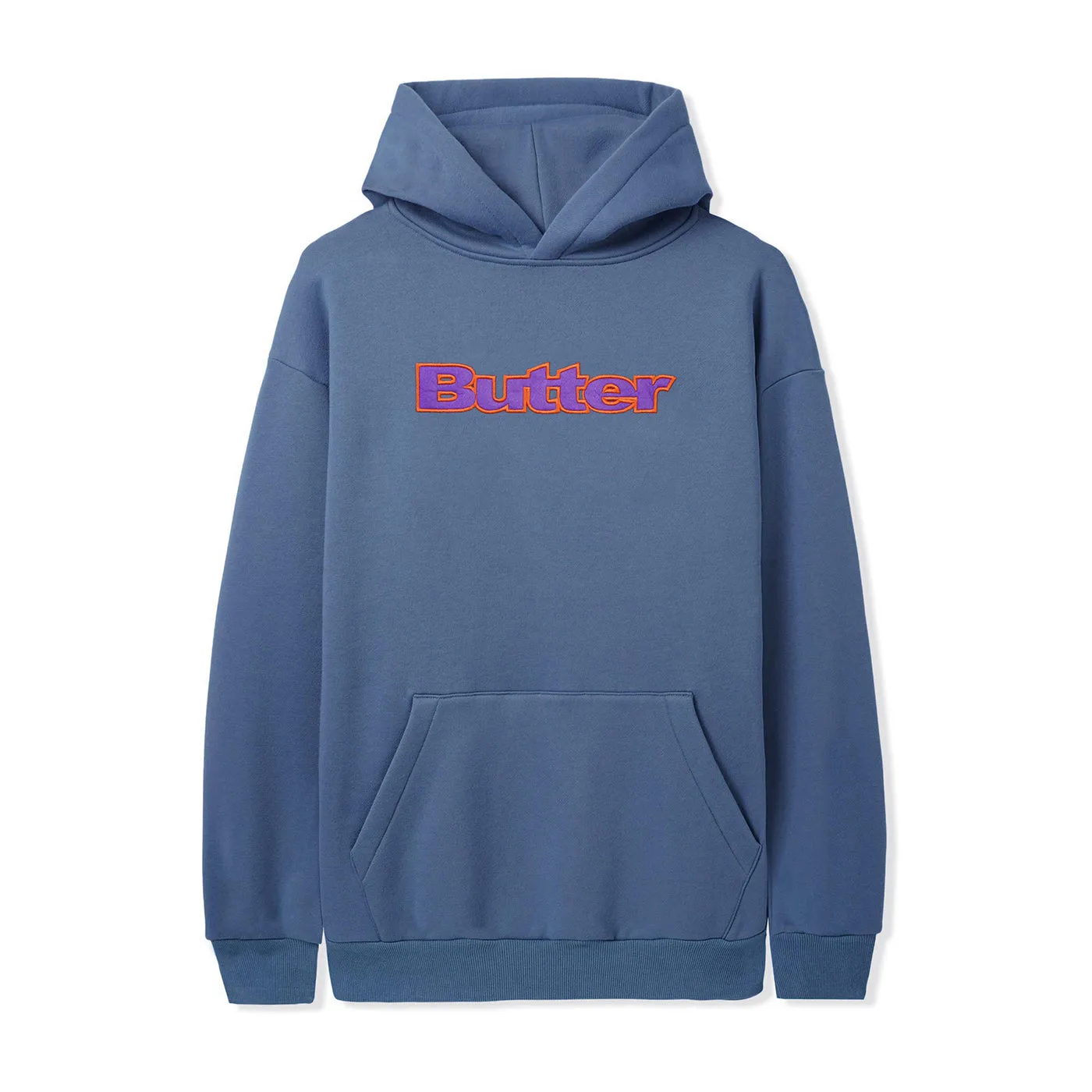 Butter Goods Felt Logo Applique Pullover Hoodie - Denim