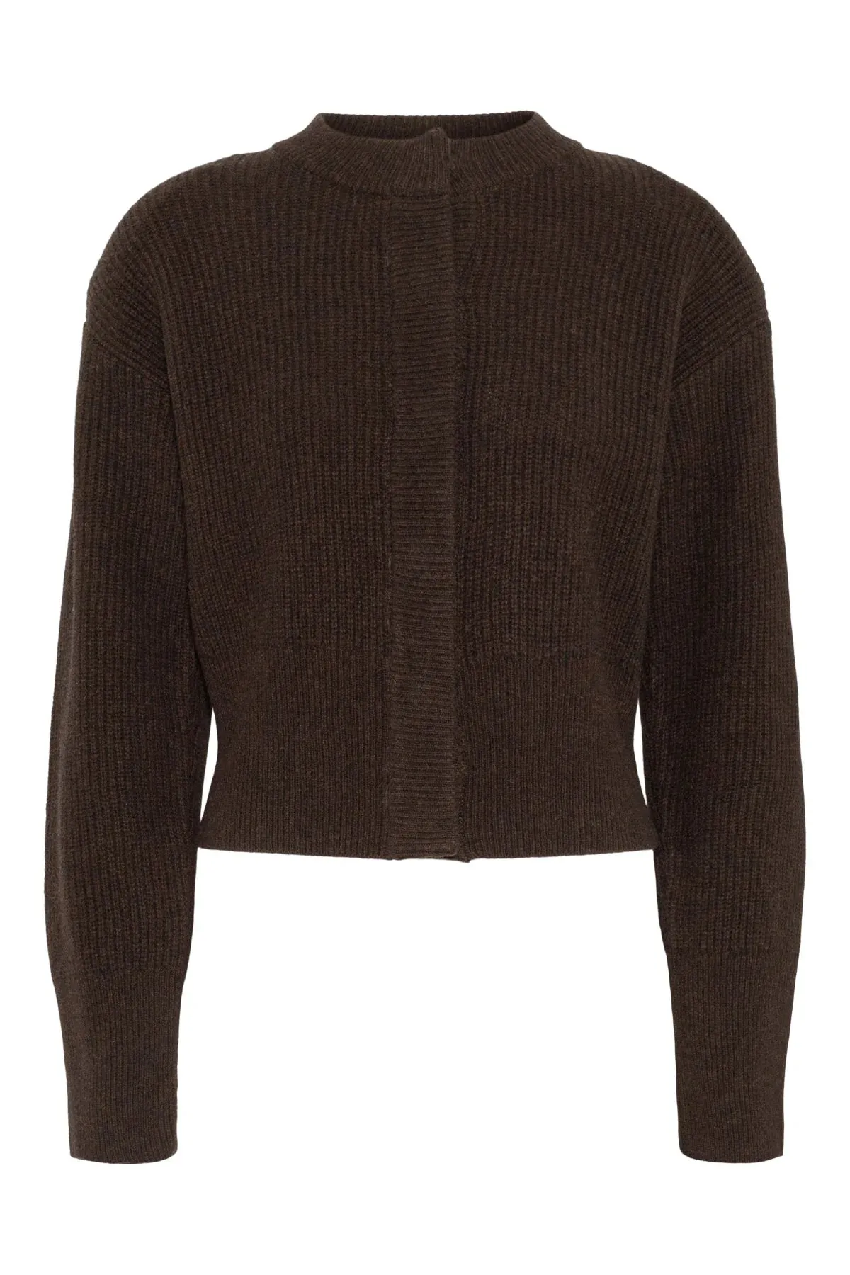 Campbell Cardigan Merino - Dark Brown