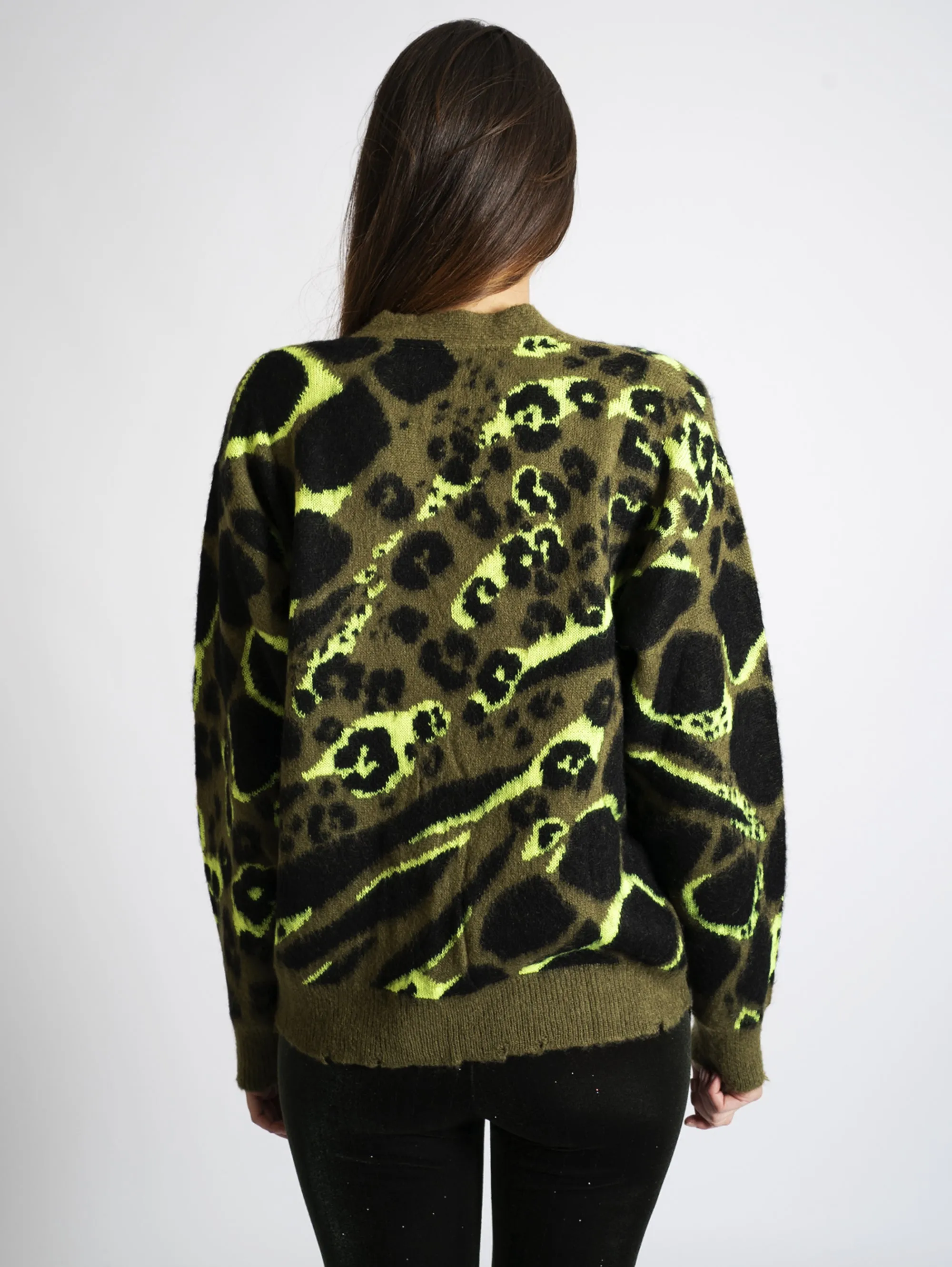 Cardigan Jacquard Acid/Army