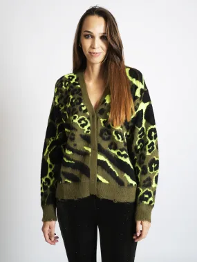 Cardigan Jacquard Acid/Army