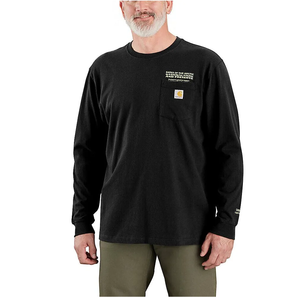 Carhartt Men's Loose Fit Heavyweight Long-Sleeve Gates Of The Arctic National Park Graphic T-Shirt