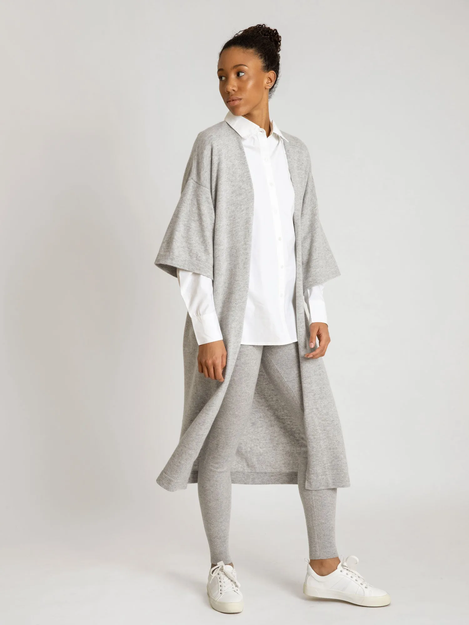 Cashmere cardigan "Kaftan" - light grey